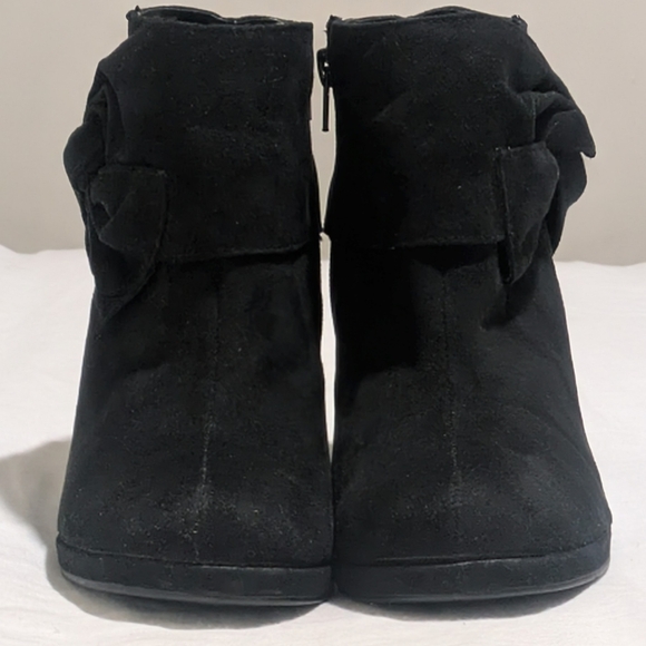 Y2K Rampage Black Ankle Boots with Knot Detail - Picture 16 of 16